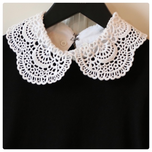 ALICE + OLIVIA Chase Eyelet Collar Sweater - Picture 10 of 12
